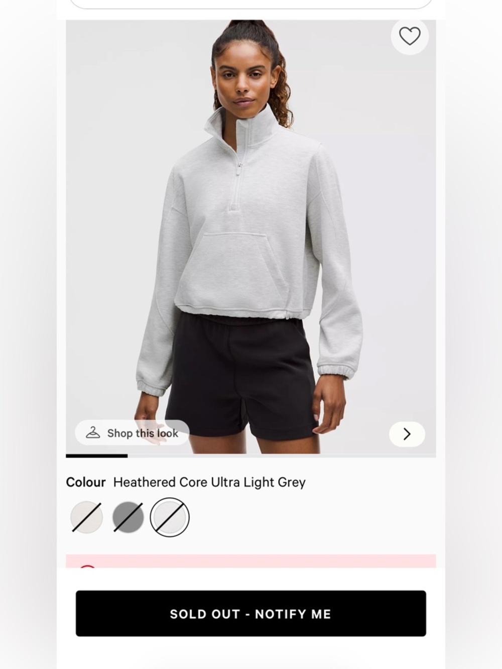 Lululemon Brushed Softstreme Half Zip